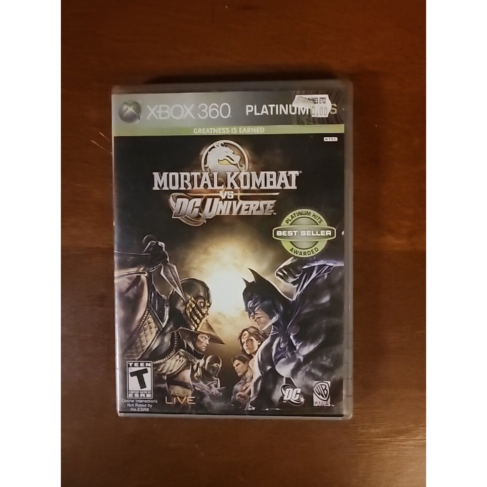 Mortal Kombat vs DC Universe Xbox 360 2008 Platinum Hits - Complete w Manual